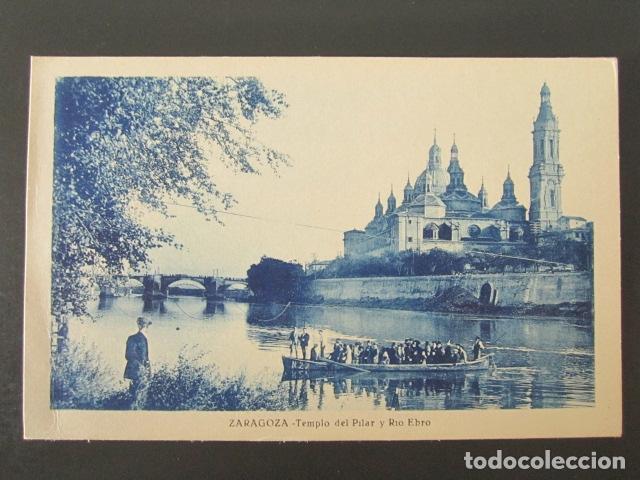 Postales: POSTAL ZARAGOZA. TEMPLO DEL PILAR Y R&Iacute;O EBRO. - Foto 1