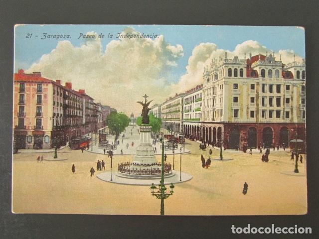Postales: POSTAL ZARAGOZA. PASEO DE LA INDEPENDENCIA. - Foto 1