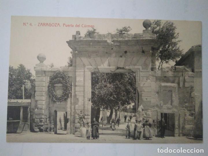 Postales: ZARAGOZA.  PUERTA DEL CARMEN.  NO CIRCULADA. - Foto 1