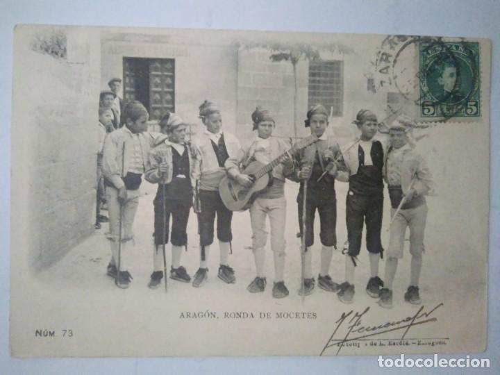 Postales: ARAG&Oacute;N.  RONDA DE MOCETES.  CIRCULADA. - Foto 1