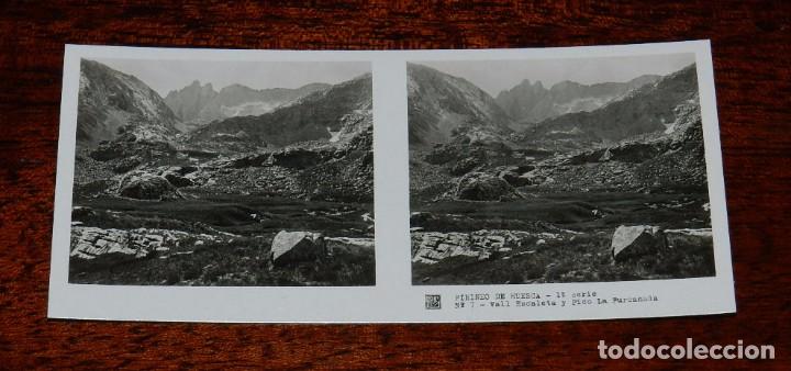 Postales: FOTOGRAFIA DEL PIRINEO DE HUESCA, SERIE NUM. 74, VISTAS ESTEREOSCOPICAS DE ESPA&Ntilde;A, N. 7, MIDE 13 X 6