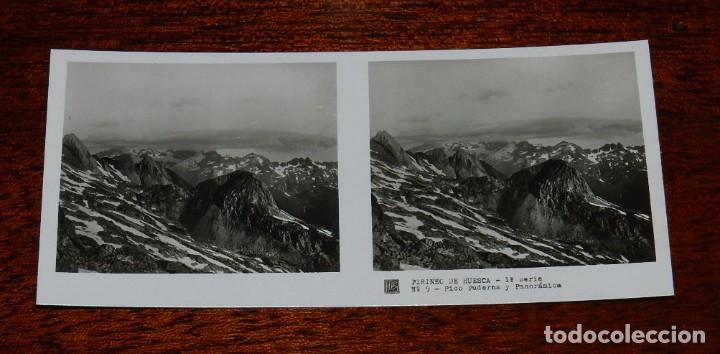 Postales: FOTOGRAFIA DEL PIRINEO DE HUESCA, SERIE NUM. 74, VISTAS ESTEREOSCOPICAS DE ESPA&Ntilde;A, N. 9, MIDE 13 X 6