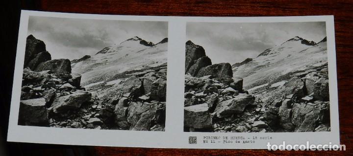 Postales: FOTOGRAFIA DEL PIRINEO DE HUESCA, SERIE NUM. 74, VISTAS ESTEREOSCOPICAS DE ESPA&Ntilde;A, N. 11, MIDE 13 X