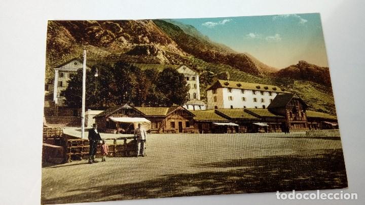 Postales: POSTAL DEL BALNEARIO DE PANTICOSA ANTIGUA PLAZA DE LOS COCHES Y PABELLONES