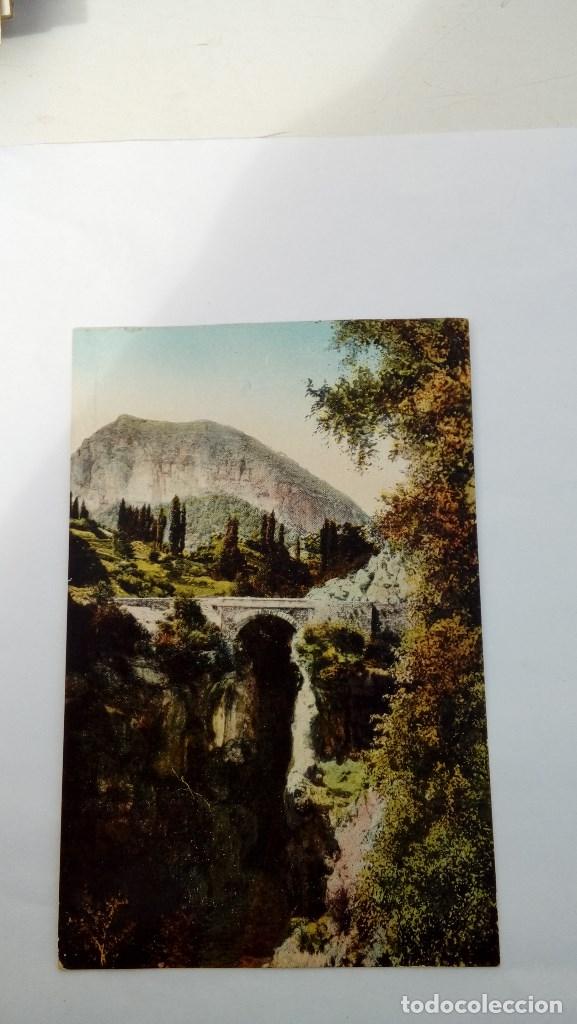 Postales: POSTAL DEL BALNEARIO DE PANTICOSA ANTIGUA EL PUENTE ESCARRILLA A 1.117 METROS
