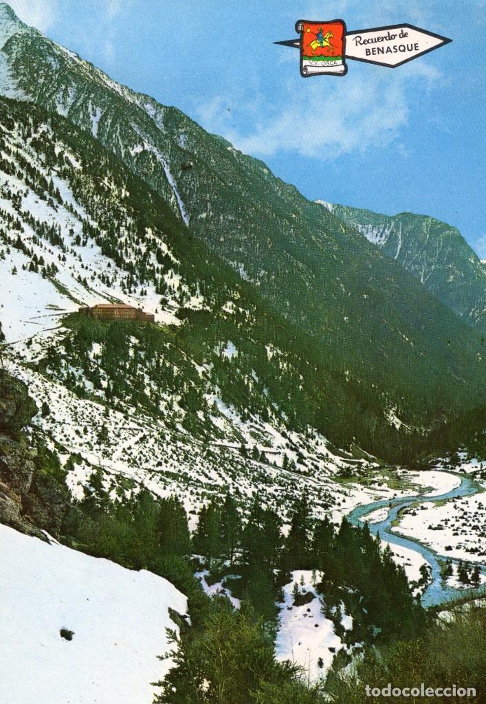 Postales: LLANO DE LOS BA&ntilde;OS BENASQUE HUESCA 1969 - Foto 1