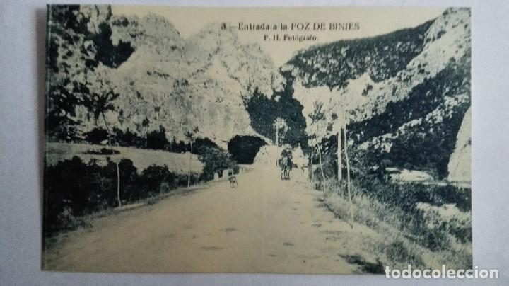 Postcards: POSTAL ENTRADA A LA FOZ DE BINIES, N&ordm; 3, FOTOGRAFO F.H., SIN CIRCULAR