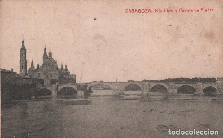 Postales: POSTAL ZARAGOZA.- RIO EBRO Y PUENTE DE PIEDRA. 211 FOTOTIPIA THOMAS . P.MUNDI / ARAGON - 26