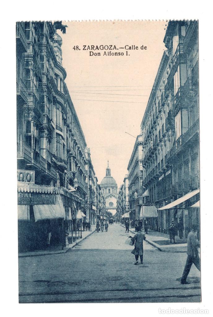 Postales: ZARAGOZA.- CALLE ALONSO I - Foto 1