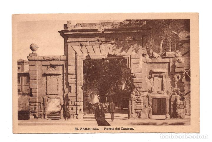 Postales: ZARAGOZA , PUERTA DEL CARMEN - EDICIONES ARRIBAS - Foto 1