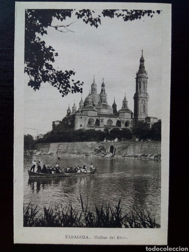 Postales: Postal de Zaragoza. Orillas del Ebro. - Foto 1