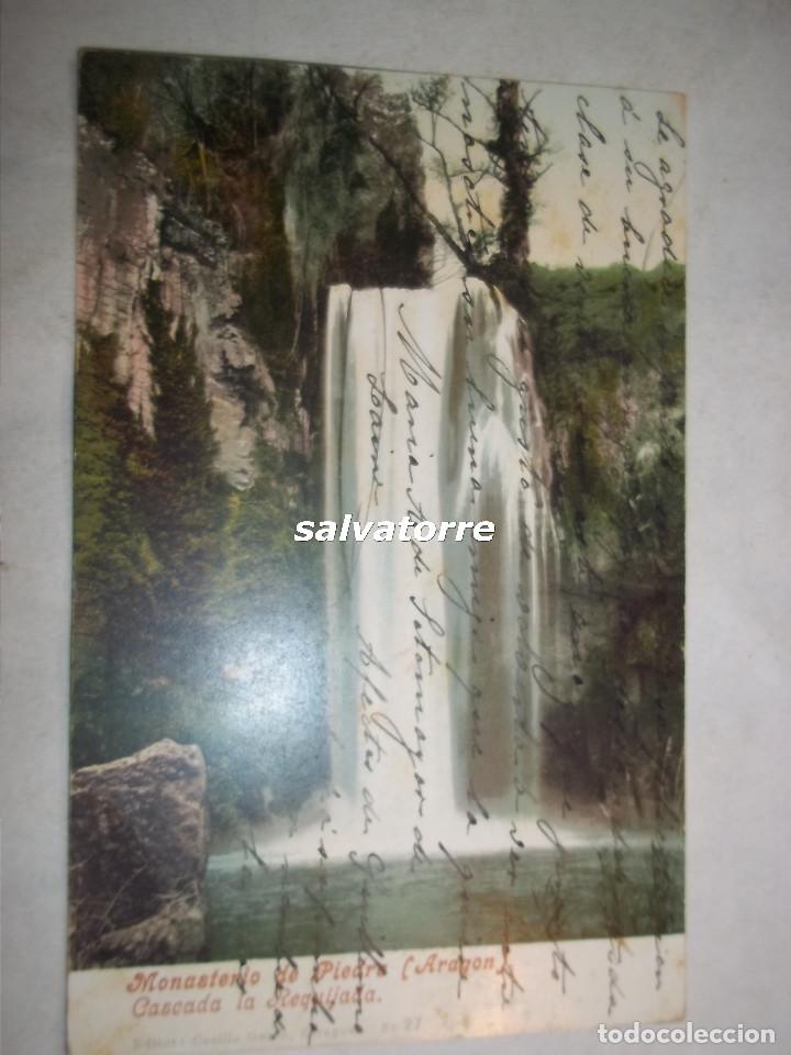 Postkarten: POSTAL MONASTERIO DE PIEDRA.CASCADA DE REQUIJADA.SIN DIVIDIR. CIRCULADA.CIRCA 1901