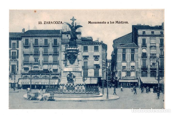 Postales: ZARAGOZA.- MONUMENTO A LOS MARTIRES. - Foto 1