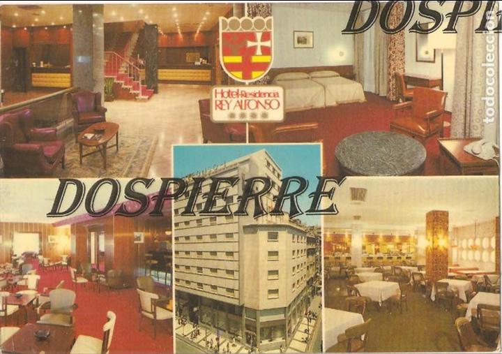 Postales: POSTAL, HOTEL REY ALFONSO, ZARAGOZA, FELICITACI&Oacute;N, CIRCULADA