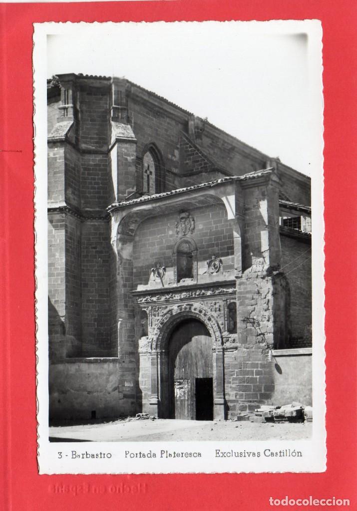 Postales: barbastro. 3 portada plateresca. castill&oacute;n - Foto 1