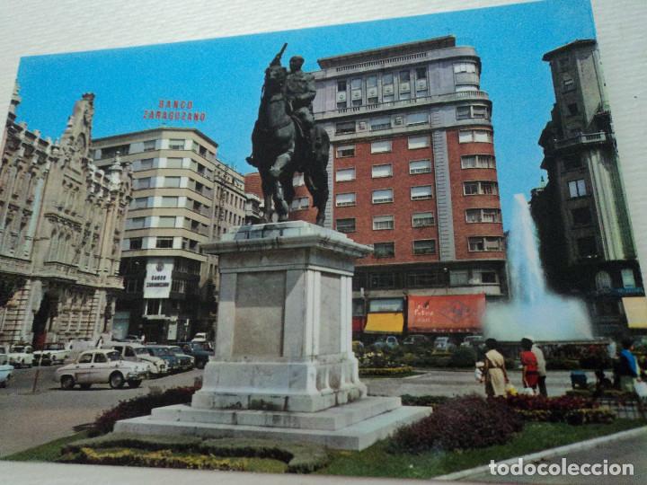 Postales: SANTANDER MONUMENTO Y PLAZA DEL GENERALISIMO ALSAR INTACTA - Foto 1