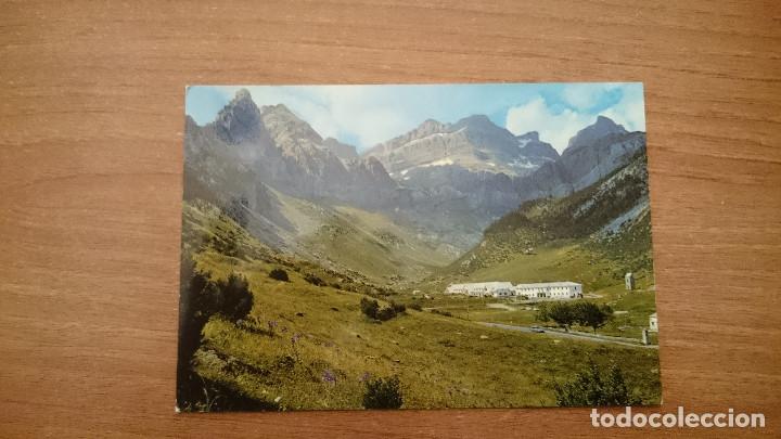 Postales: POSTAL CANFRANC RIO SETA ESCUELA MILITAR DE MONTA&Ntilde;A PICOS DE AGUILA GARGANTA DE AISA Y ASPE SIN CIR