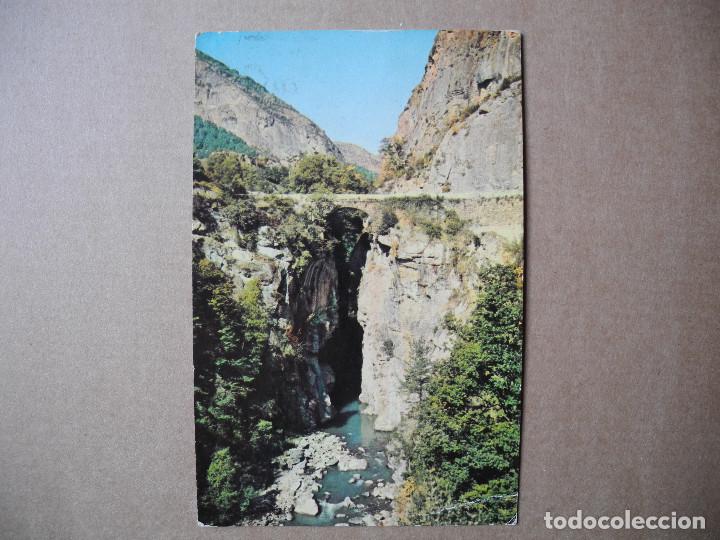 Postales: Postal N. 40 Pirineo Aragon&eacute;s. Valle de Tena. Puente de Escarrilla. Circulada 1967