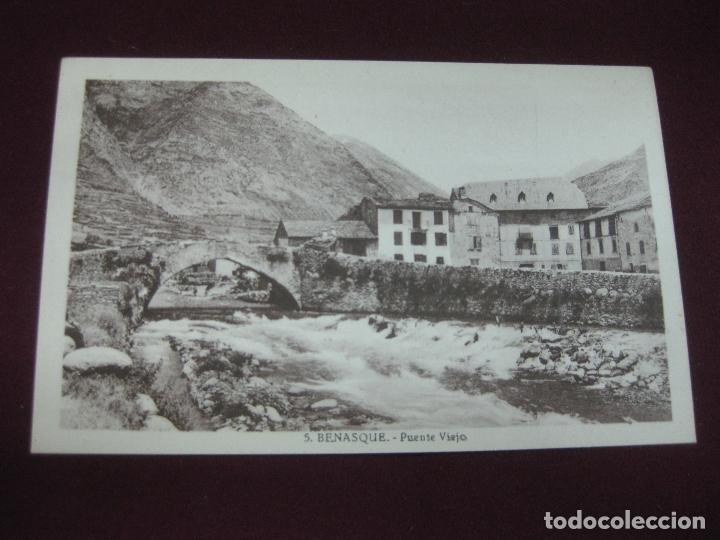 Postales: POSTAL 5. BENASQUE. PUENTE VIEJO. - Foto 1