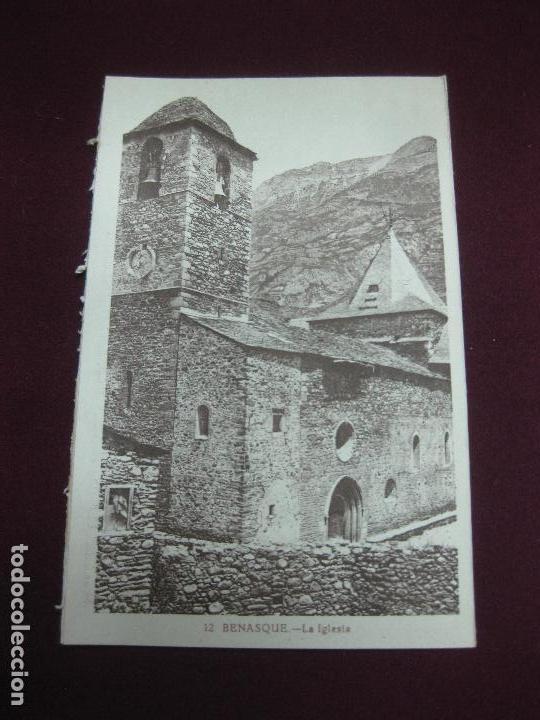 Postales: POSTAL 12. BENASQUE. - LA IGLESIA. - Foto 1