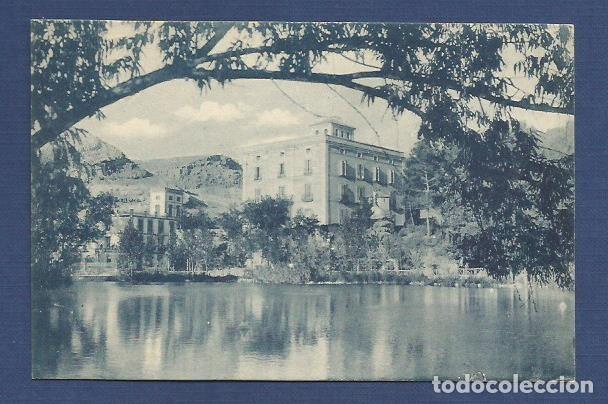 Postkarten: POSTAL ALHAMA DE ARAGON, TERMAS PALLARES Y LAGO NAVEGABLE. - SIN CIRCULAR