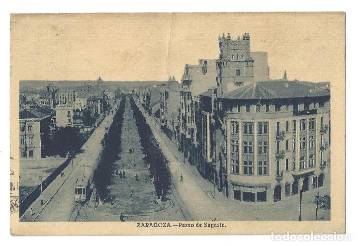 Postkarten: ZARAGOZA.- PASEO DE SAGASTA- CIRCULADA (1931)
