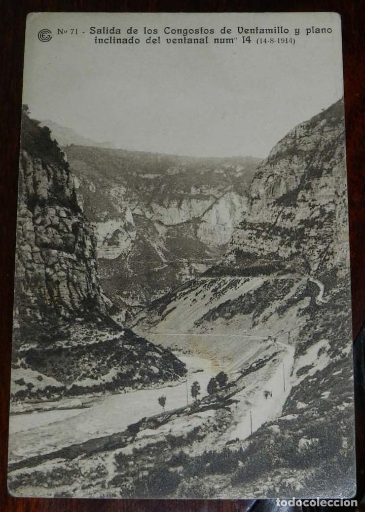 Postcards: SALIDA DE LOS CONGOSTOS DE VENTAMILLO,Y PLANO INCLINADO DEL VENTANAL NUM. 14, OBRAS DEL SALTO DE EL