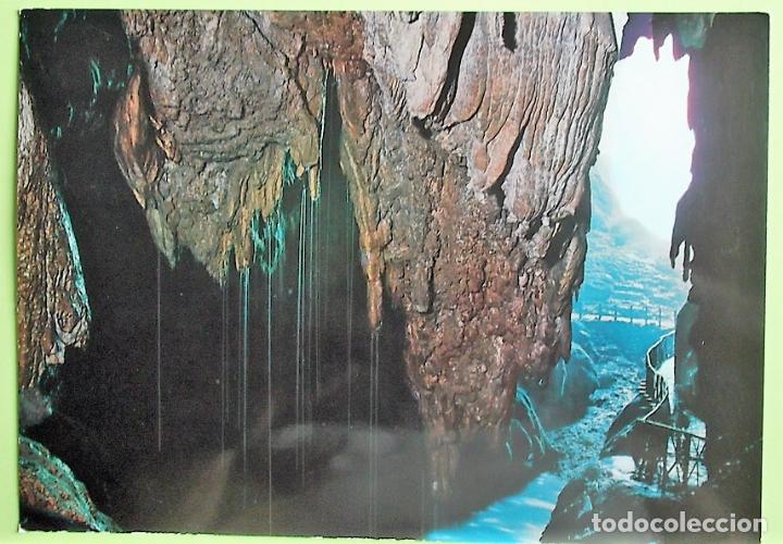 Postales: Monasterio de Piedra. 14 Gruta de la Cola de Caballo. C. Josan. Usada con sello. Color