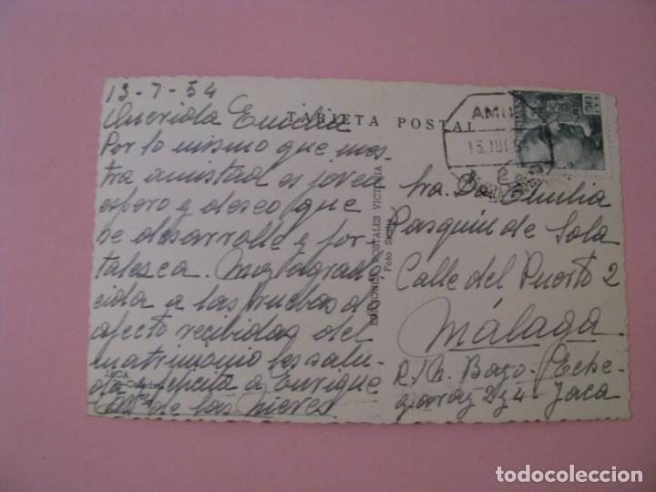 Postales: POSTAL DE JACA, CATEDRAL. CIRCULADA 1954. - Foto 2
