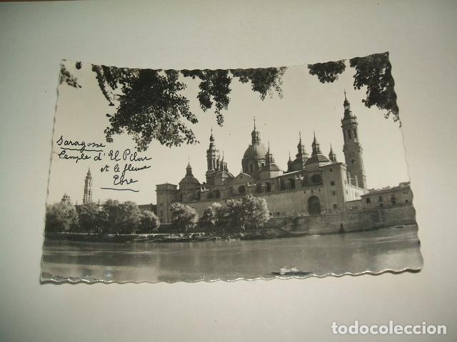 Postales: ZARAGOZA TEMPLO DEL PILAR Y RIO EBRO - Foto 1