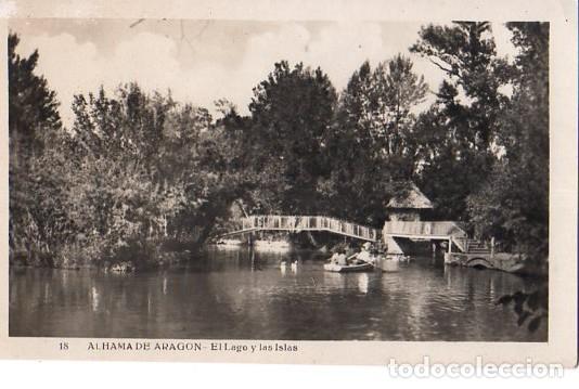 Postcards: TARJETA POSTAL DE ALHAMA DE ARAGON. EL LAGO Y LAS ISLAS.