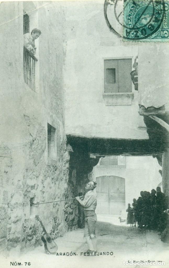 Postcards: ARAGON FESTEJANDO CIRCULADA EN 1907. L. ESCOL&Aacute;.