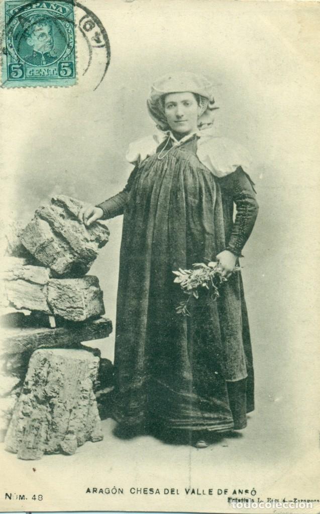 Postcards: ARAG&Oacute;N CHESA DEL VALLE DE ANS&Oacute;. CIRCULADA EN 1907.