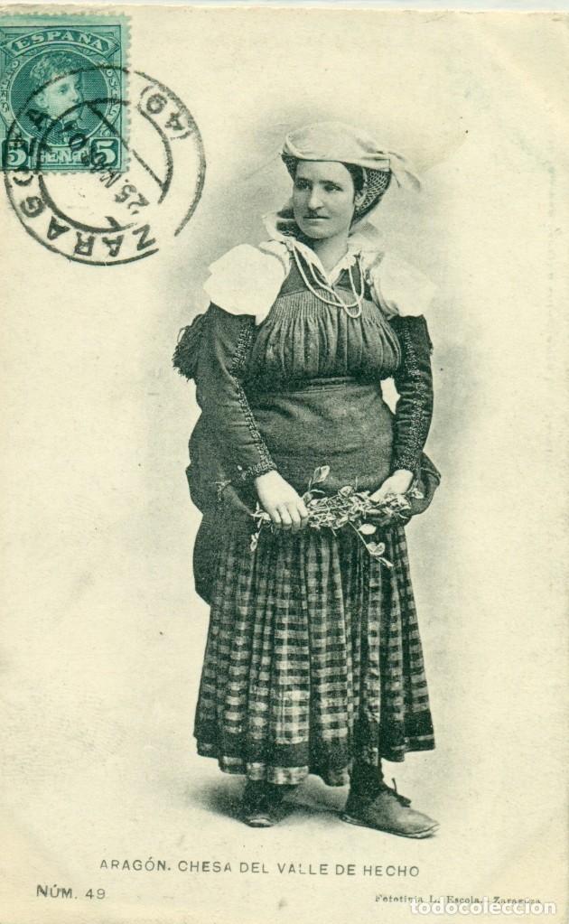 Postcards: ARAG&Oacute;N CHESA DEL VALLE DE ANS&Oacute;. CIRCULADA EN 1907. L. ESCOL&Aacute;.