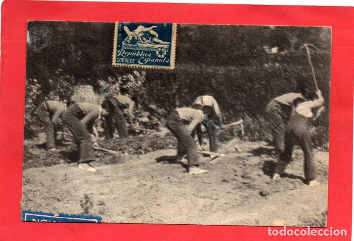 Postcards: el cultivo de la tierra .... censura militar. guerra civil