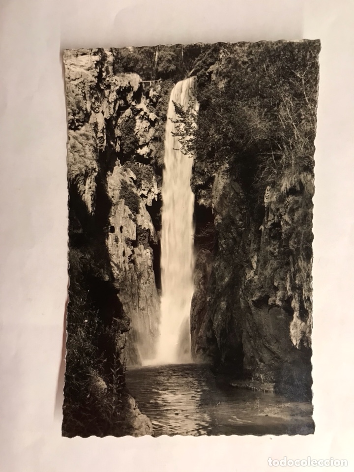Postales: MONASTERIO DE PIEDRA. Postal. Cascada de la Cola del Caballo. Edita: Garcia Garrabella (h.1950?)