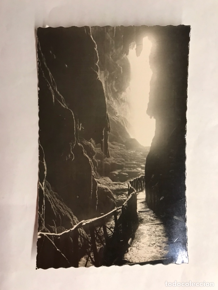 Postales: MONASTERIO DE PIEDRA. Postal. Gruta de la Cola del Caballo. Edita: Garcia Garrabella (h.1950?)