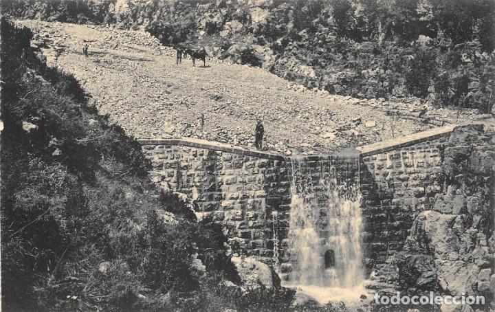 Postcards: DIVISI&Oacute;N HIDROL&Oacute;GICO FORESTAL. SECCI&Oacute;N DEL R&Iacute;O ARAG&Oacute;N.- TORRENTE LOS MESES. ARRASTRES DETENIDOS DIQU