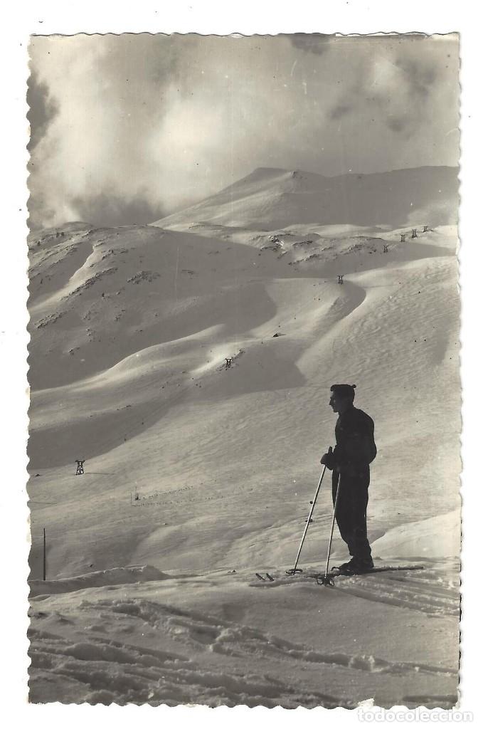 Postales: HUESCA- CANFRANC. CANDANCH&Uacute;.- N&ordm; 62, PISTAS DEL TOBAZO Y TELESQU&Iacute;. EDICIONES SICILIA. ESCRITA- 1957