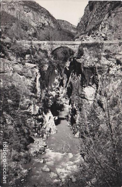 Postcards: balneario de panticosa, puente de escarrilla sobre el rio gallego