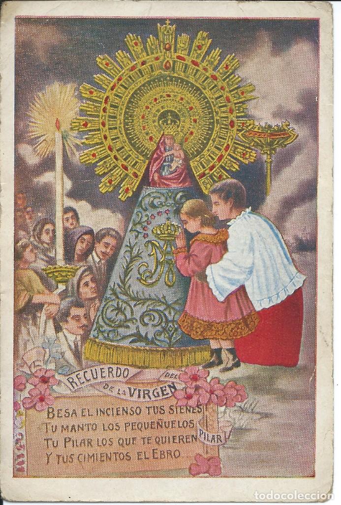 Postales: Recuerdo de la Virgen del Pilar - Foto 1