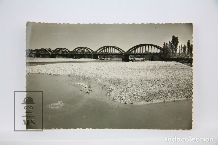 Postkarten: Postal Fotogr&aacute;fica - Albalate de Cinca, Puente Sobre el Rio Cinca - Edit Sicilia - Circulada