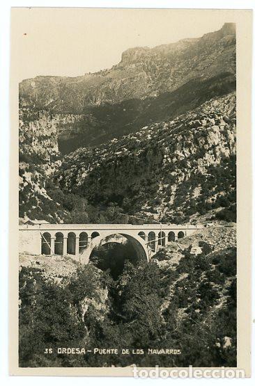 Postales: ORDESA PUENTE DE LOS NAVARROS - SIN CIRCULAR - Foto 1