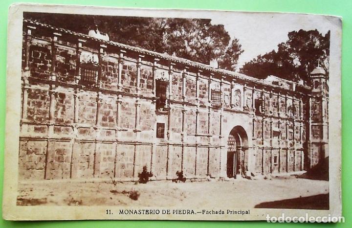 Postales: Monasterio de Piedra. 11 Fachada principal. Nueva. Blanco/Negro