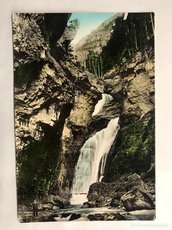 Postales: ORDESA (Alto Pirineo Aragones) Postal No. Cascada de la Cueva. Edita: Zerkowitz (a.1962)