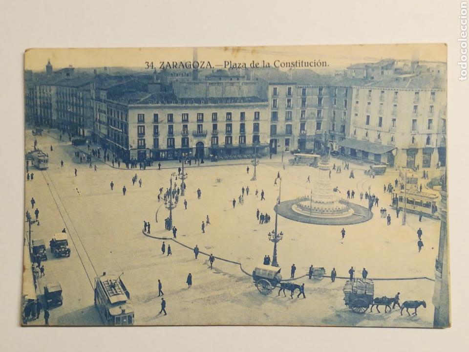 Postales: ZARAGOZA. PLAZA DE LA CONSTITUCION - Foto 1