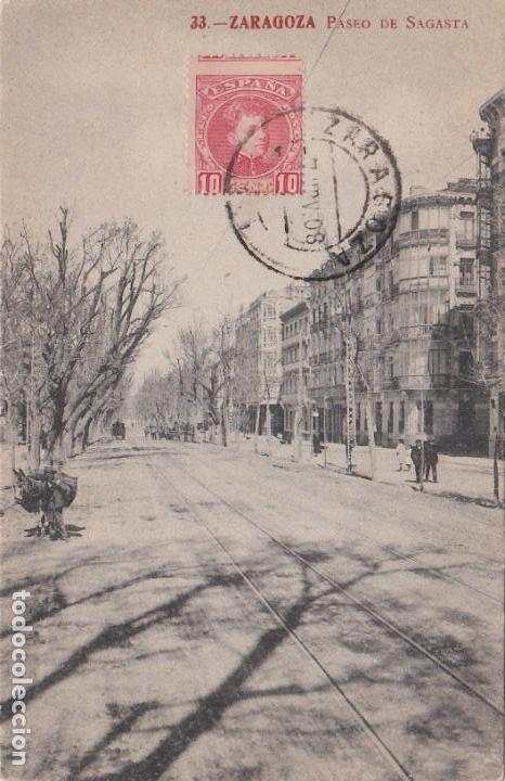 Postales: zaragoza, paseo de sagasta - Foto 1