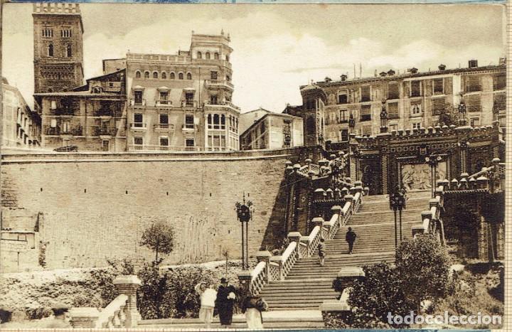 Postales: POSTAL TERUEL LA ESCALINATA - 1928. - Foto 1