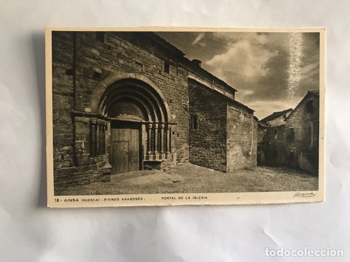 Postales: AINSA (Huesca) Postal No.18 Portal De la Iglesia. Edita: Zerkowitz (h.1950?)