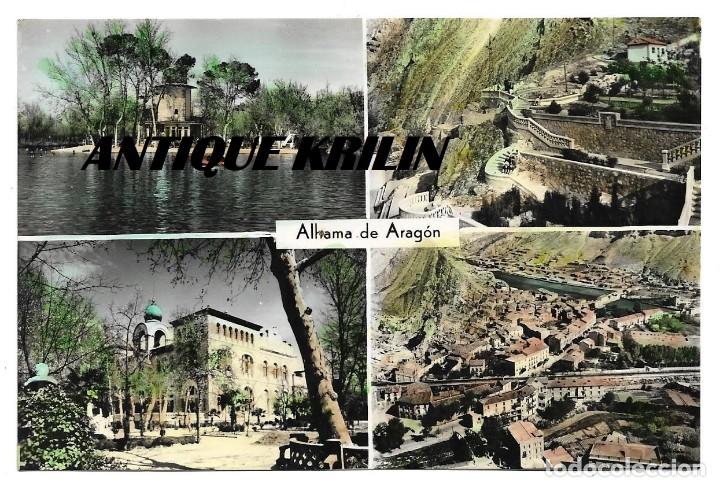 Postkarten: ALHAMA DE ARAGON N&ordm; 32 VARIAS VISTAS .- EDICIONES MONTA&Ntilde;ES